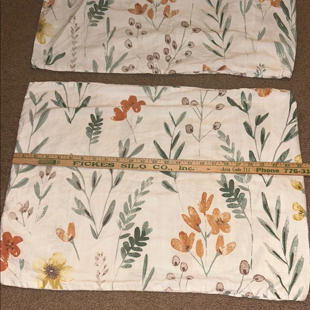 BEDDING COLLECTION Floral & Greenery Patterned Pillow Shams 2 pieces cotton